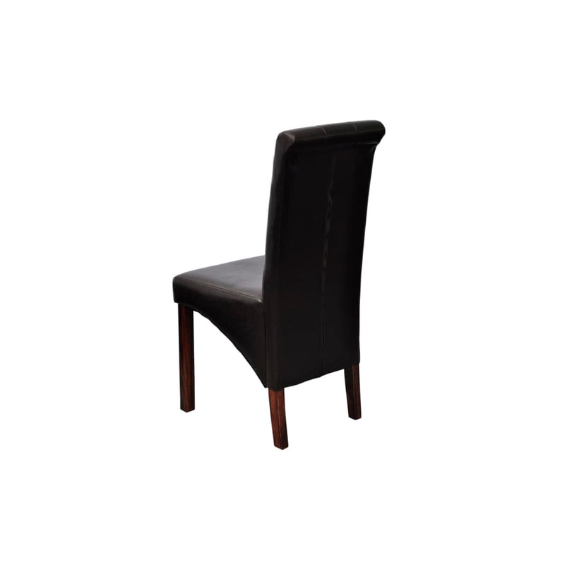Dealsmate  Dining Chairs 6 pcs Black Faux Leather