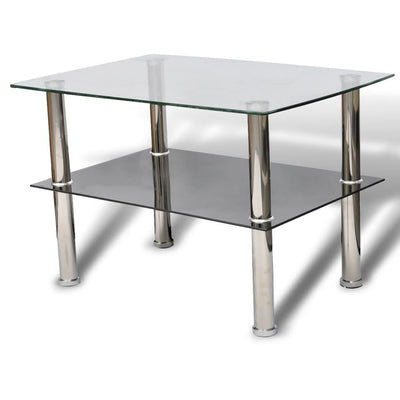 Dealsmate  Coffee Table Glass 2 Tiers