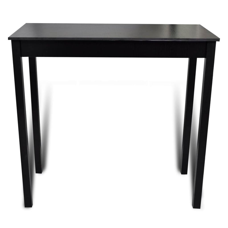 Dealsmate  Bar Table with 2 Bar Chairs Black