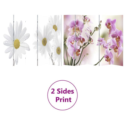 Dealsmate  Folding Room Divider Pint 200 x 170 Flower