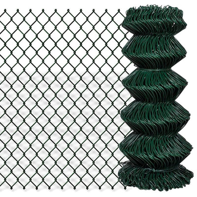 Dealsmate 140348  Chain Link Fence Steel 0,8x25 m Green