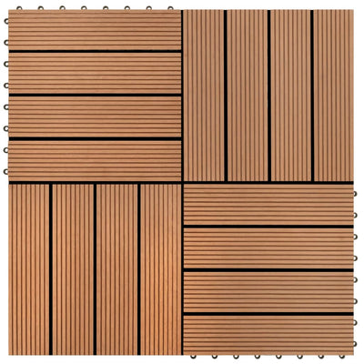 Dealsmate  WPC Tiles 30x30cm 11pcs 1m² Brown