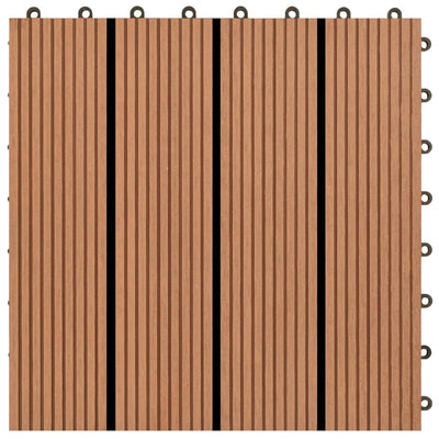 Dealsmate  WPC Tiles 30x30cm 11pcs 1m² Brown