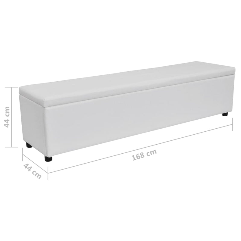 Dealsmate Storage Bench White Large Size