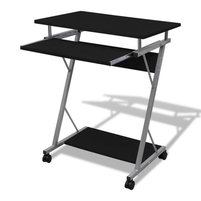Dealsmate  Compact Computer Desk with Pull-out Keyboard Tray Black