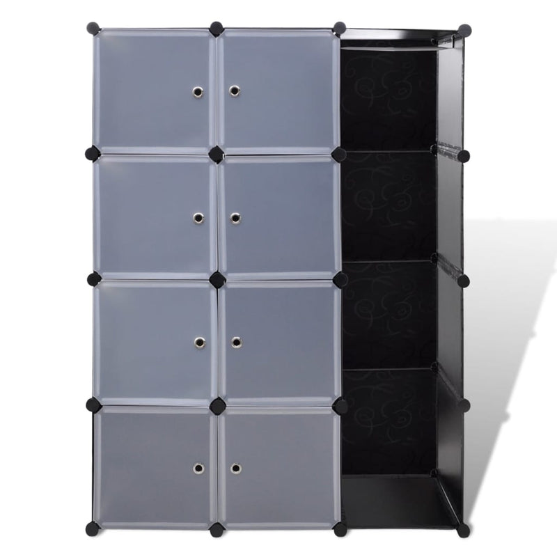 Dealsmate  Modular Cabinet with 9 Compartments 37x115x150 cm Black and White
