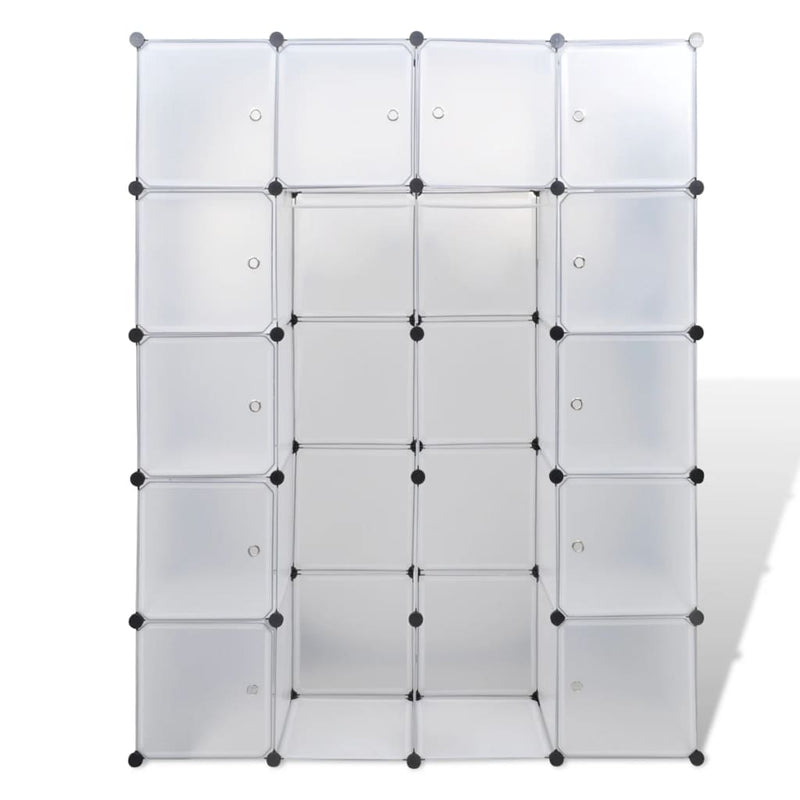 Dealsmate  Modular Cabinet 14 Compartments White 37x146x180.5 cm