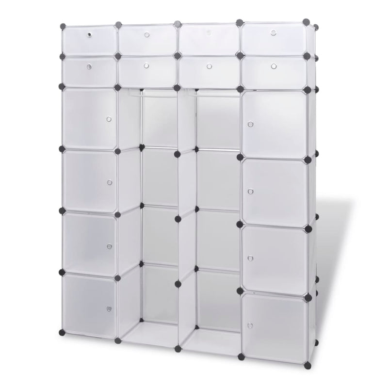 Dealsmate  Modular Cabinet 18 Compartments White 37x146x180.5 cm