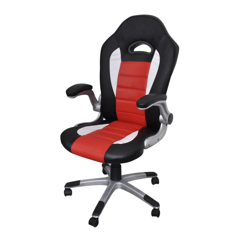 Dealsmate Office Artificial Leather Chair Modern Design Red
