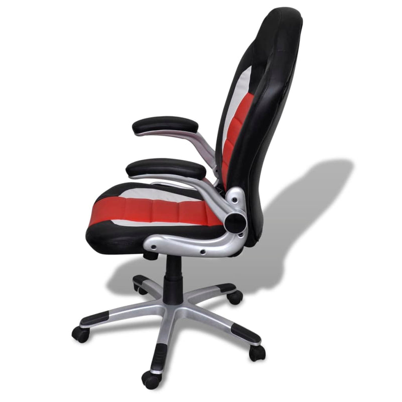 Dealsmate Office Artificial Leather Chair Modern Design Red