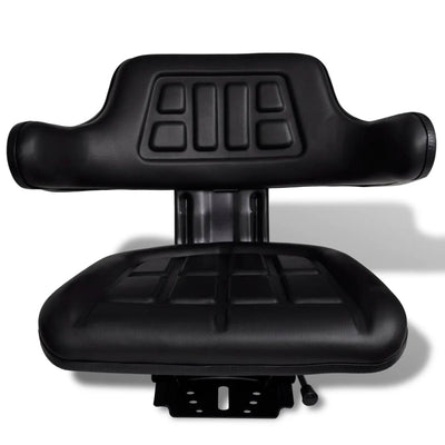 Dealsmate  Tractor Seat with Backrest Black