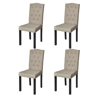 Dealsmate  Dining Chairs 4 pcs Camel Fabric