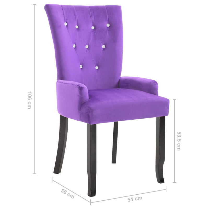 Dealsmate  Armchair Purple Velvet