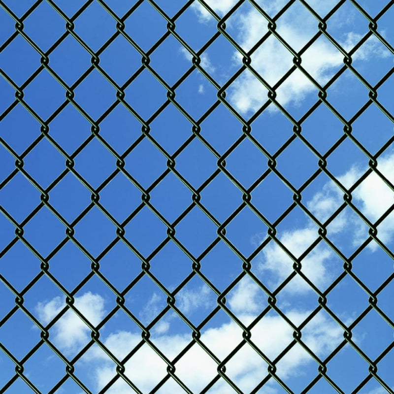 Dealsmate  Chain Link Fence with Posts Spike Steel 1.5x25 m