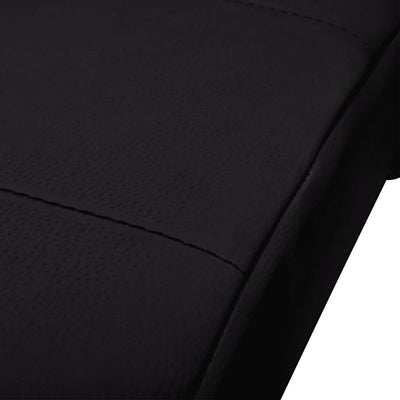 Dealsmate  Chaise Longue with Pillow Black Faux Leather