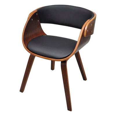 Dealsmate  Dining Chair Bent Wood and Faux Leather