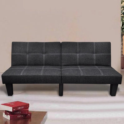 Dealsmate  Sofa Bed Fabric Adjustable Black
