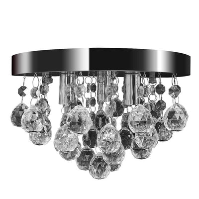 Dealsmate Pendant Ceiling Lamp Crystal Design Chandelier Chrome