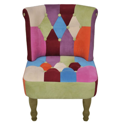 Dealsmate  French Chair with Patchwork Design Fabric
