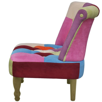Dealsmate  French Chair with Patchwork Design Fabric
