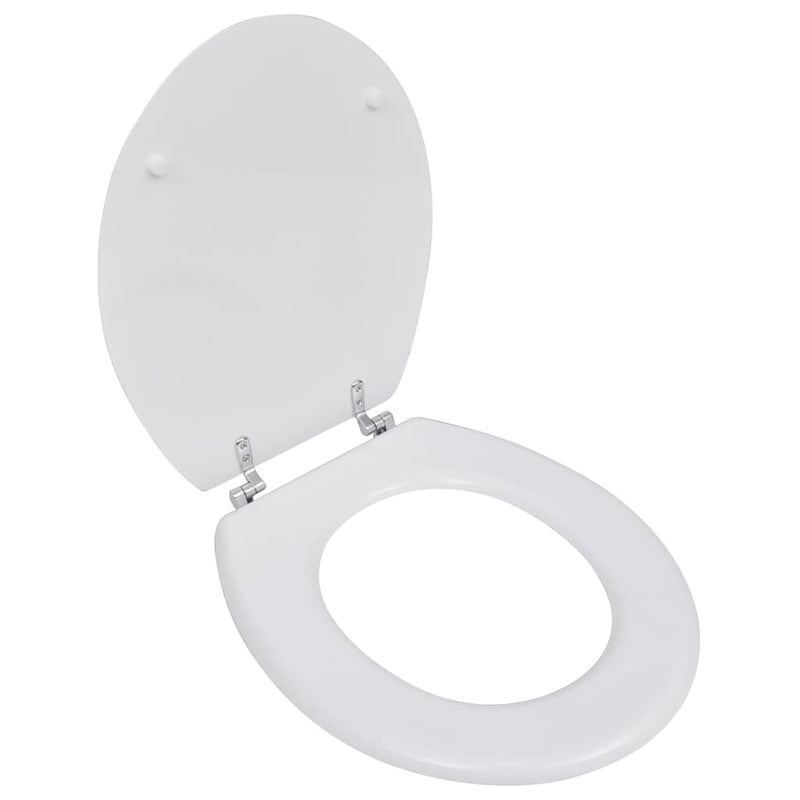 Dealsmate  WC Toilet Seat MDF Lid Simple Design White