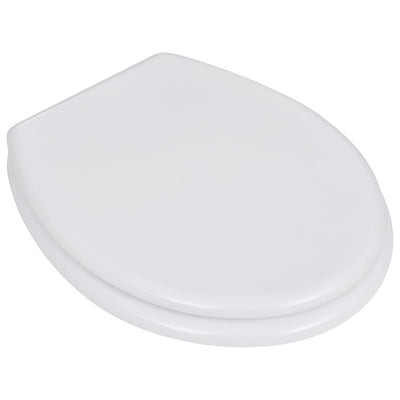 Dealsmate  WC Toilet Seat MDF Lid Simple Design White
