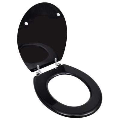 Dealsmate  WC Toilet Seat MDF Lid Simple Design Black