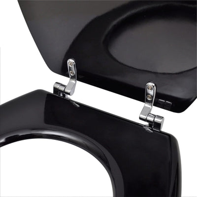 Dealsmate  WC Toilet Seat MDF Lid Simple Design Black