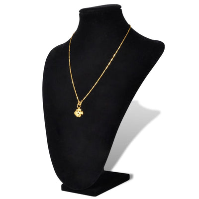 Dealsmate Flannel Jewelry Holder Necklace Bust Black 23 x 11.5 x 30 cm 2 pcs