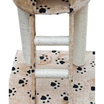 Dealsmate Cat Play Tree Deluxe 230-260 cm Beige with Paw Prints