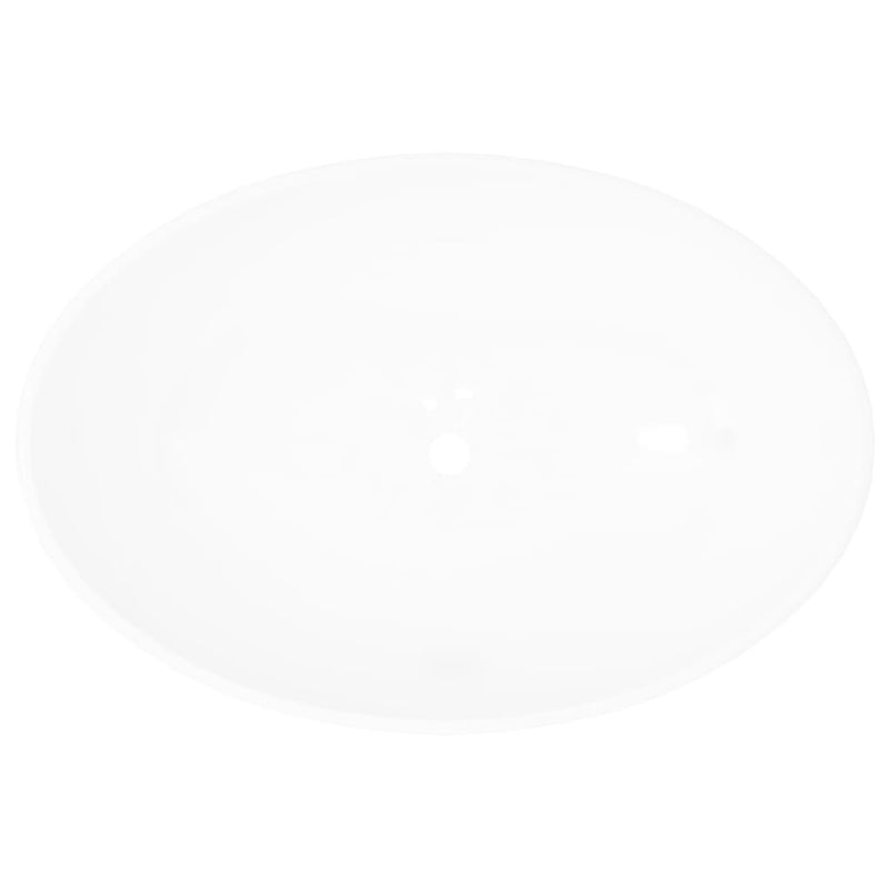 Dealsmate  Luxury Ceramic Basin Oval-shaped Sink White 40 x 33 cm