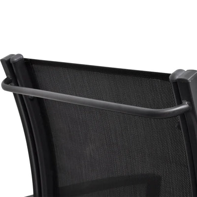 Dealsmate  2 Seater Garden Bench 131 cm Steel and Textilene Black