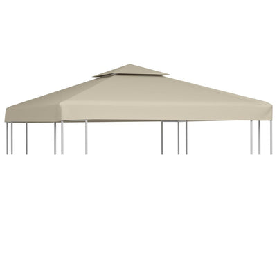 Dealsmate Water-proof Gazebo Cover Canopy Replacement 310 g / m² Beige 3 x 3 m