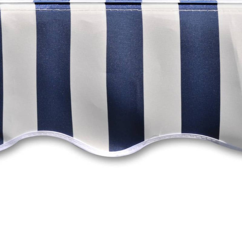 Dealsmate  Awning Top Sunshade Canvas Blue & White 6x3m 