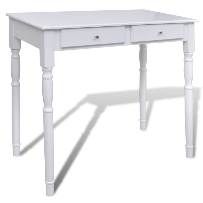 Dealsmate  Dressing Table with 3-in-1 Mirror and Stool 2 Drawers White