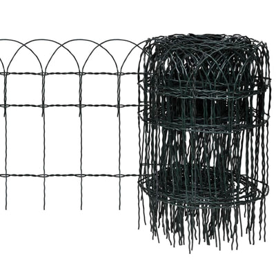 Dealsmate  Garden Border Fence Powder-coated Iron 10x0.4 m