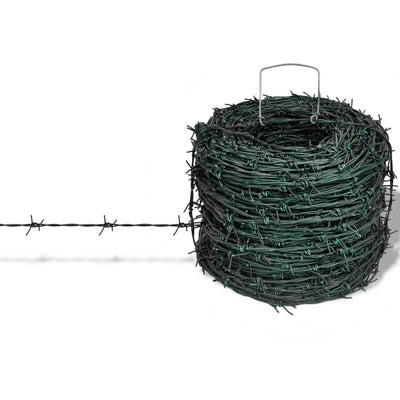 Dealsmate Barbed Wire Entanglement Wire Green Wire Roll 100 m