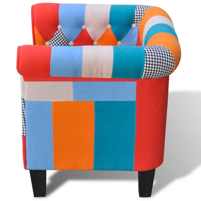 Dealsmate  Armchair with Patchwork Design Fabric