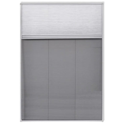 Dealsmate  Insect Plisse Screen Window Aluminium 160 x 80 cm with Shade