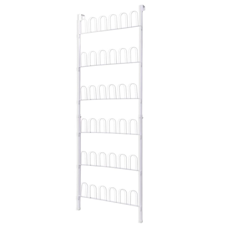 Dealsmate  Shoe Rack for 18 Pairs of Shoes Steel White