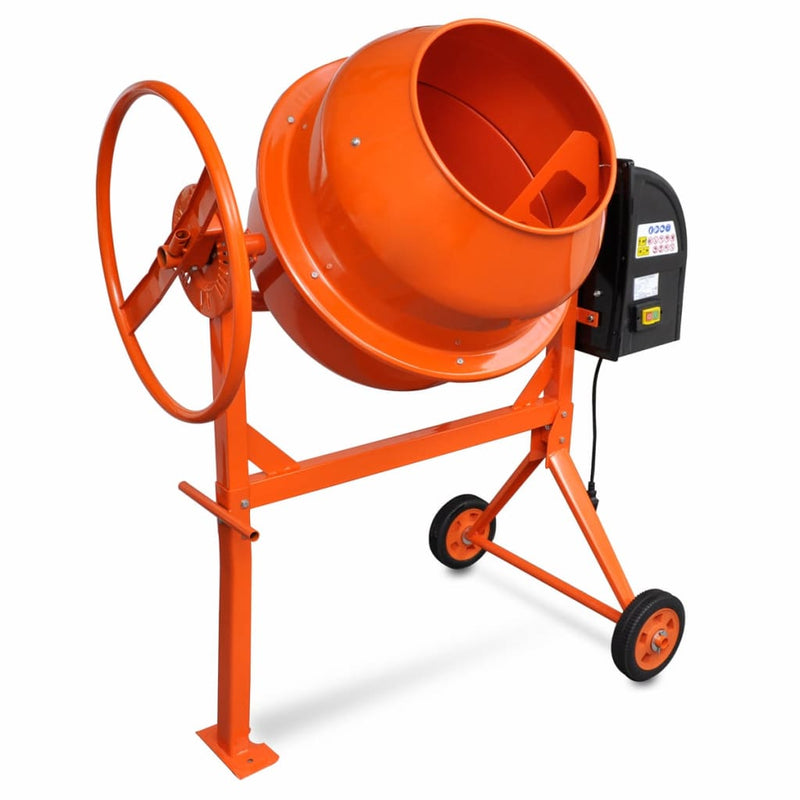 Dealsmate Concrete Mixer Cement Mixer 140 L 650 W Steel Orange