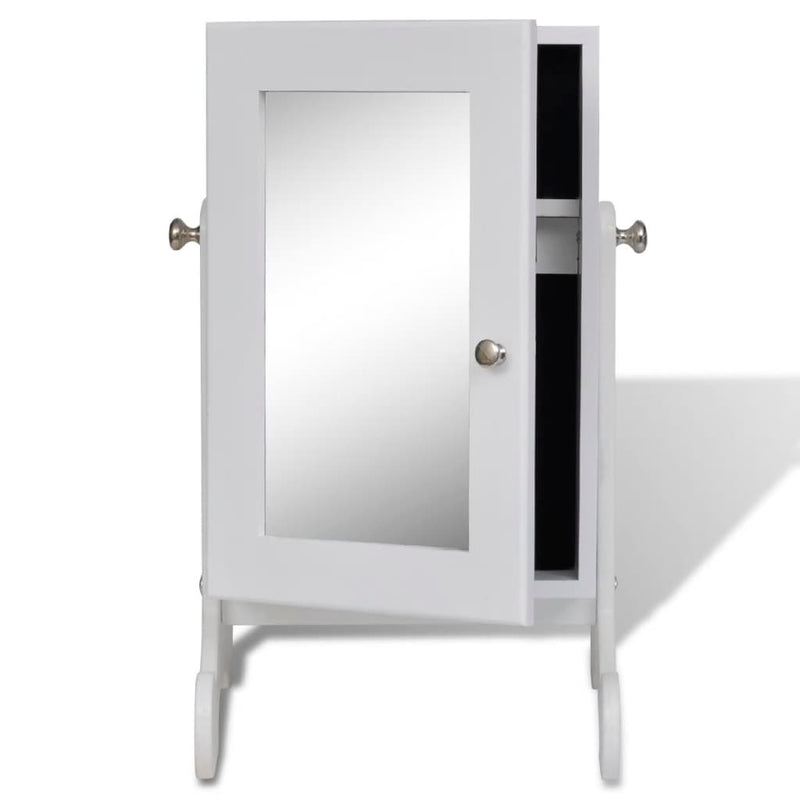 Dealsmate Tabletop Wooden Jewellery Cabinet with Mirror