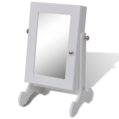 Dealsmate Tabletop Wooden Jewellery Cabinet with Mirror