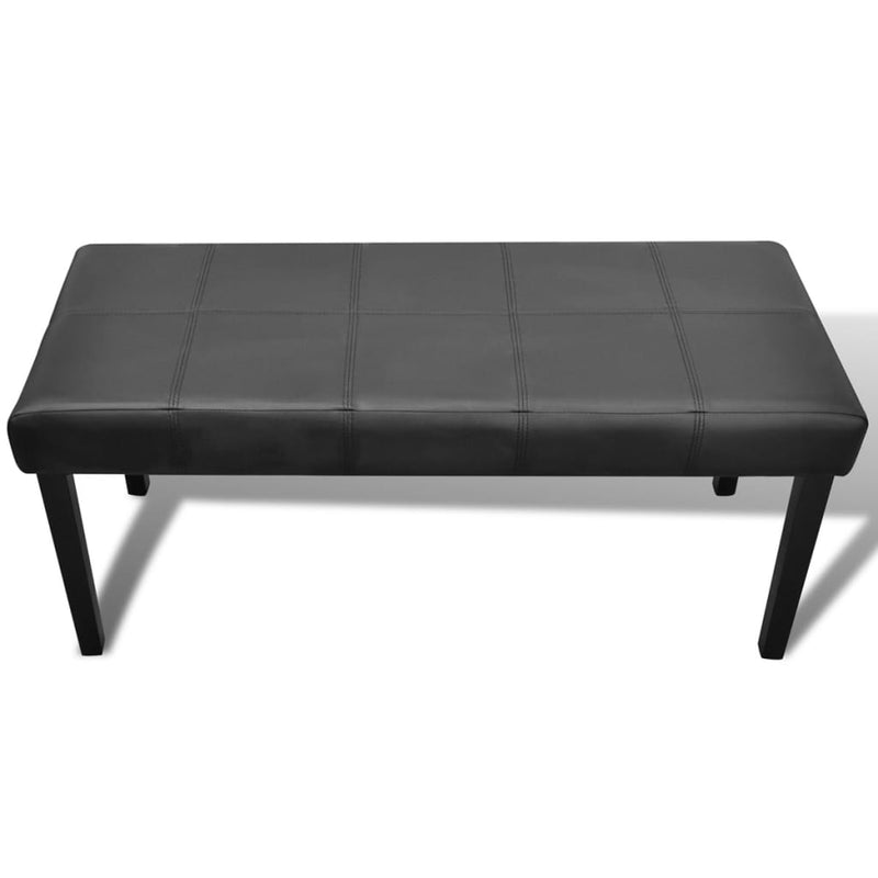Dealsmate Black High Quality Artificial Leather Bench