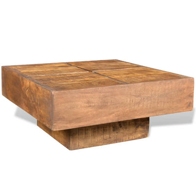 Dealsmate  Coffee Table Brown Square Solid Mango Wood