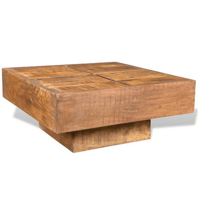 Dealsmate  Coffee Table Brown Square Solid Mango Wood