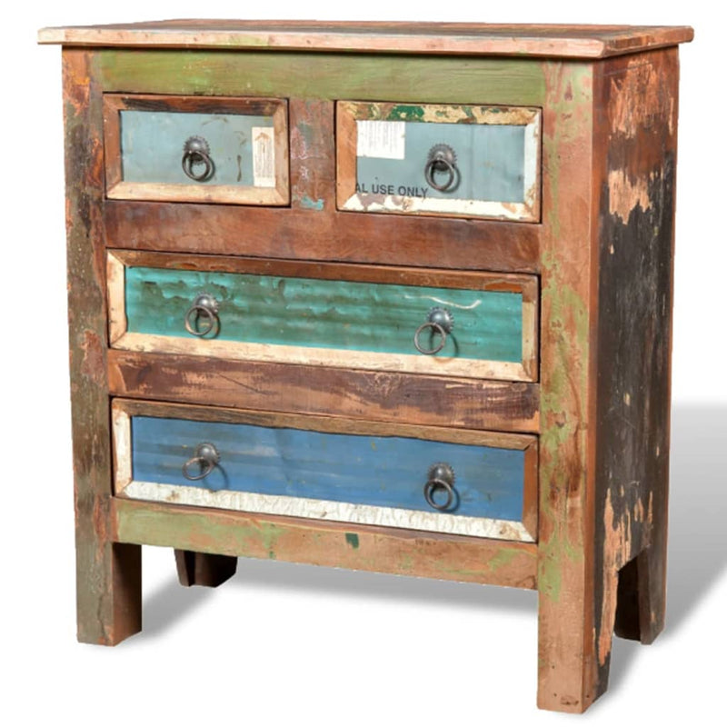 Dealsmate  Reclaimed Cabinet Solid Wood with 4 Drawers