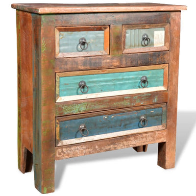 Dealsmate  Reclaimed Cabinet Solid Wood with 4 Drawers