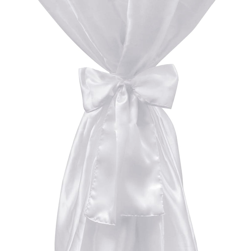 Dealsmate Table Cover White 70 cm with Ribbon 2 pcs