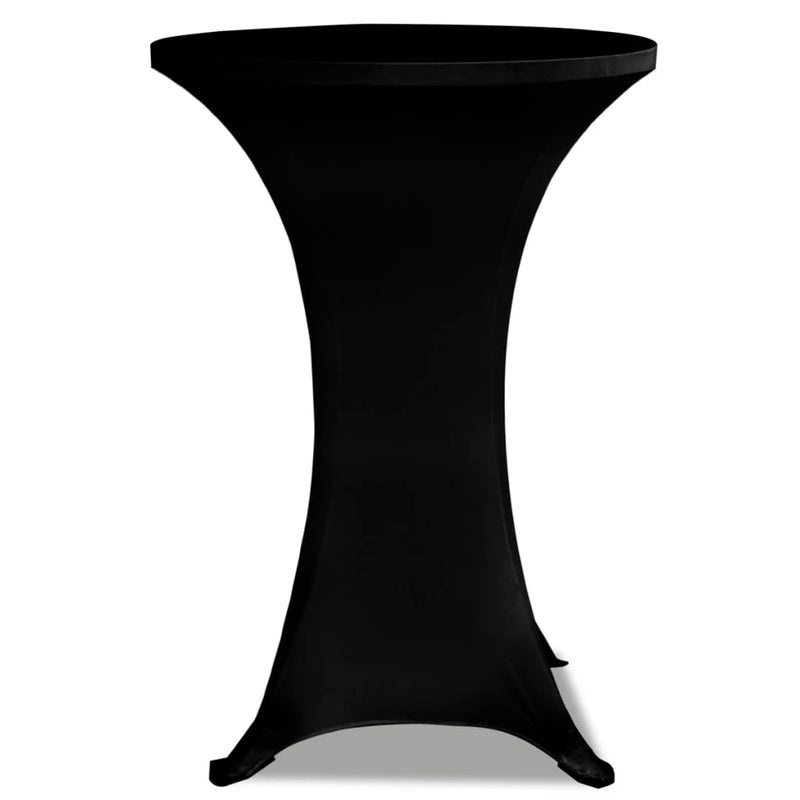 Dealsmate Standing Table Cover Ø 60 cm Black Stretch 2 pcs